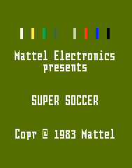 Super Soccer Title Screen